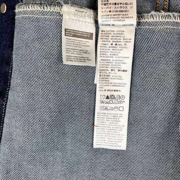 Levis New With Tags Denim Trucker Jean Jacket Men XXL Blue Button Front - Picture 9 of 10